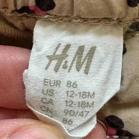 H& M Tops Corduroy Pants Dress Cheetah Pants Baby Girls SZ 12-18 months # 2052 - Picture 11 of 12